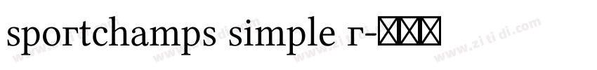 sportchamps simple r字体转换